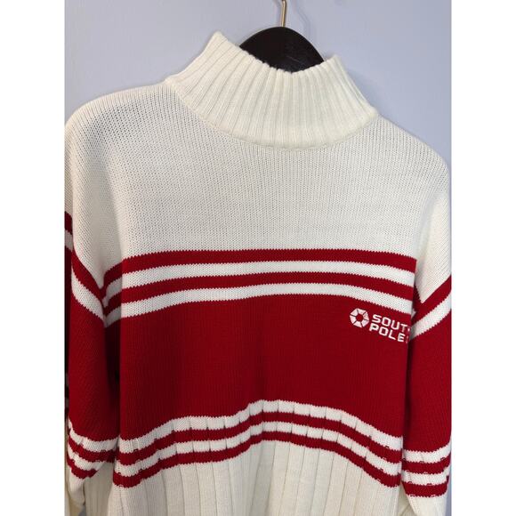 Vintage 2000's Y2K SouthPole High Neck Knit Sweater Relax Men's L Streetwear - Picture 6 of 12